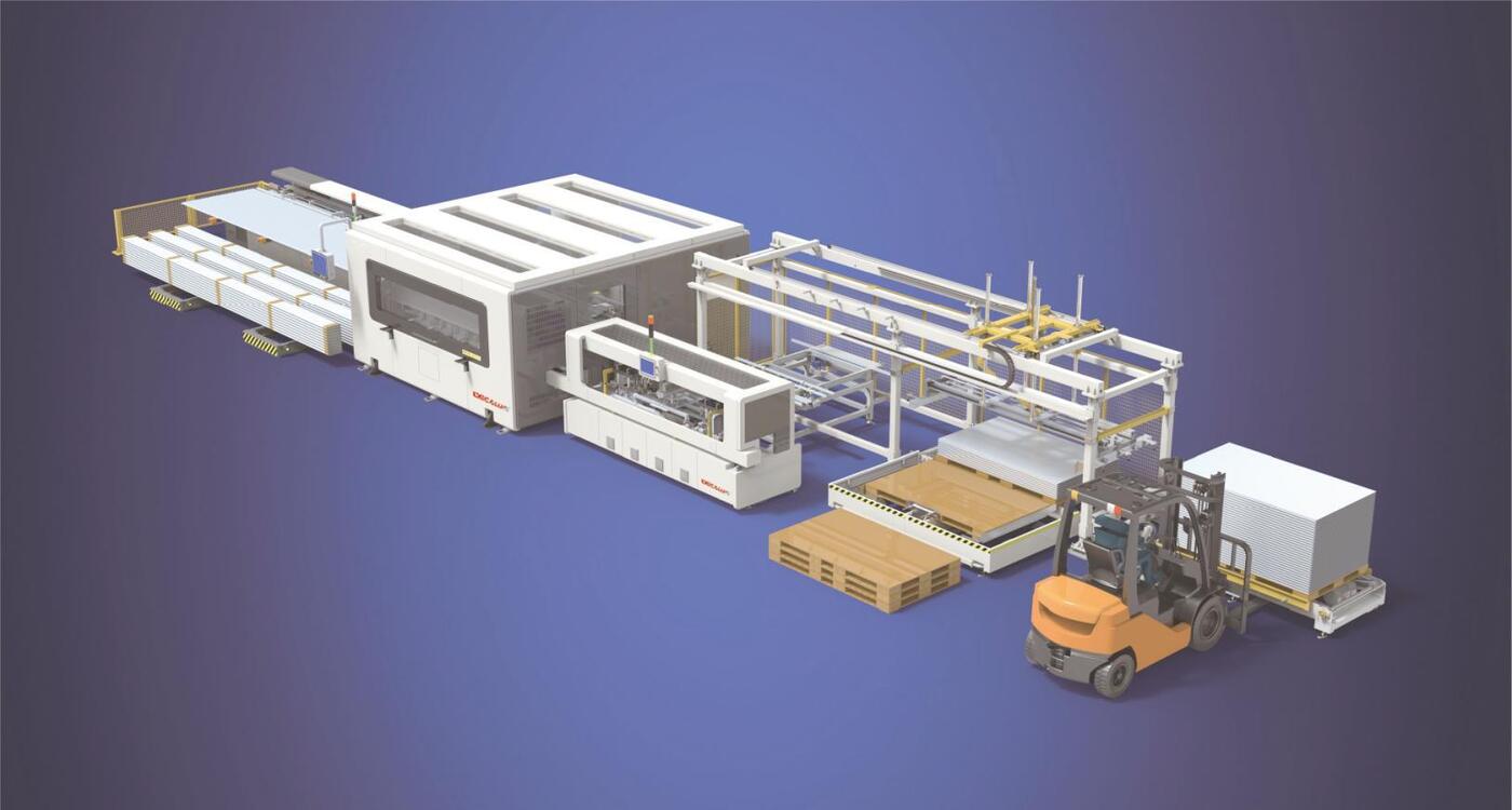 Complete production line with stacking